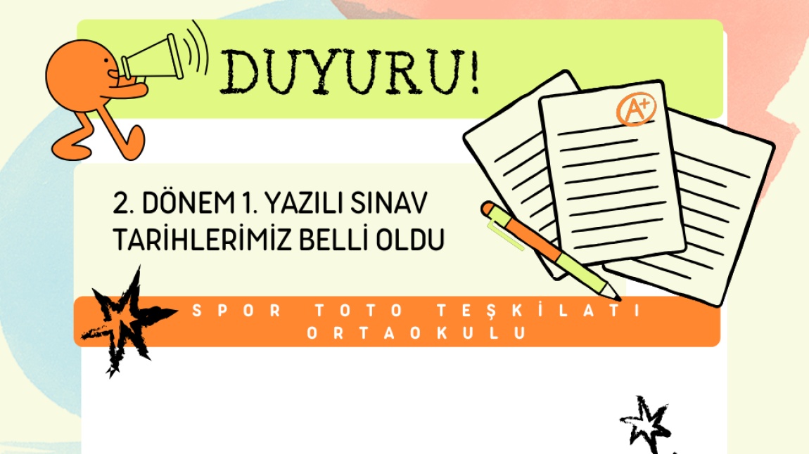 2. DÖNEM 1. YAZILI TARİHLERİMİZ BELLİ OLDU